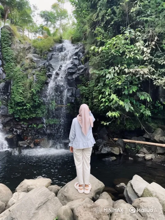Woman at Waterfall to Epic View of Earth in Space – AI Generated Video | Hailuo AI