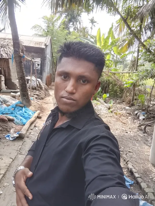 Young Man Rides Motorcycle Through Rural Village – AI Generated Video | Hailuo AI
