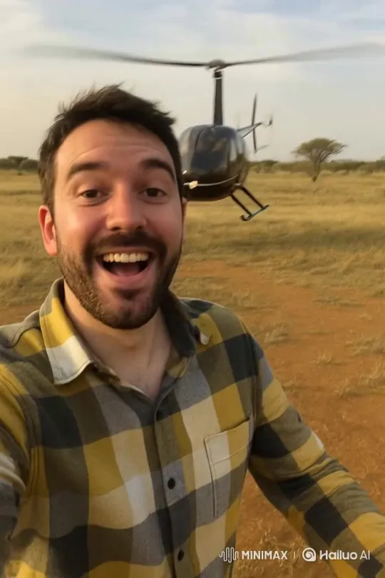Man Steals Helicopter and Flees Confidently – AI Generated Video | Hailuo AI