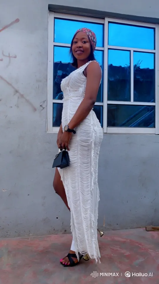 Young Woman Enters Black Sedan in White Dress – AI Generated Video | Hailuo AI