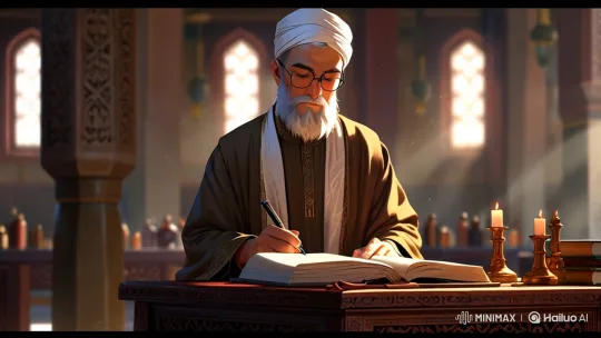Scholar Engages in Reflective Writing and Silent Dialogue – AI Generated Video | Hailuo AI