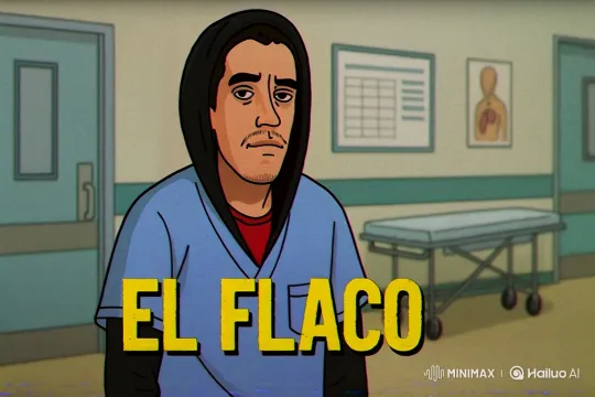 Animated Character El Flaco's Ridiculous Dance in Hospital Hallway – AI Generated Video | Hailuo AI