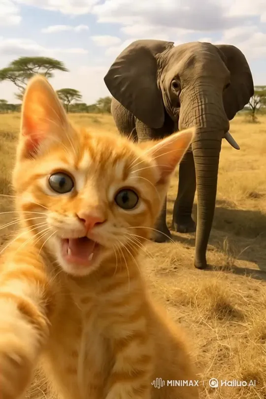 African Giants: Lion, Elephant, Rhino, Giraffe – AI Generated Video | Hailuo AI