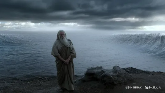 Prophet Parts the Sea in Dramatic Biblical Scene – AI Generated Video | Hailuo AI