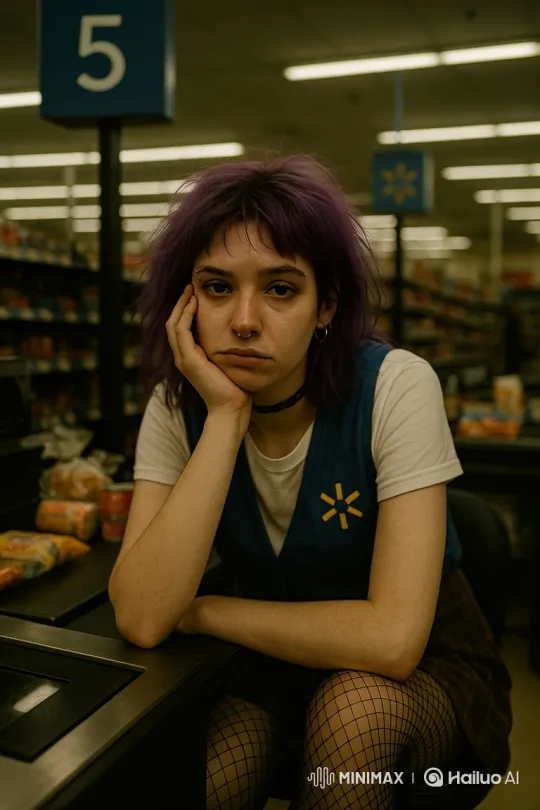 Young Woman Ignored Colleague's Advances at Checkout – AI Generated Video | Hailuo AI