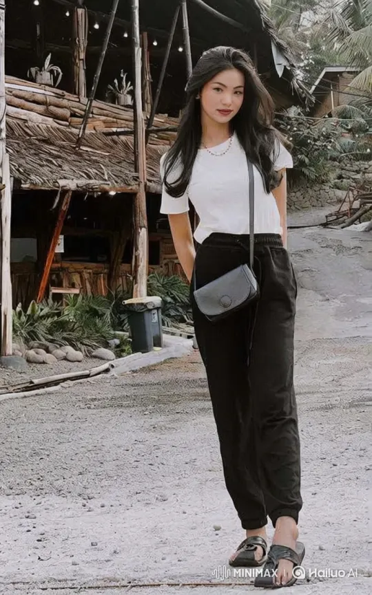 Young Woman Walks on Gravel Path with Dynamic Camera Tracking – AI Generated Video | Hailuo AI