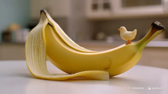 Sentient Banana Transforms Toy into Real Chicken Headed to KFC – AI Generated Video | Hailuo AI