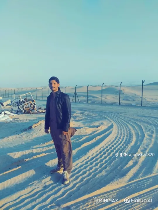 Young Couple Shares Moment in Serene Desert Landscape – AI Generated Video | Hailuo AI