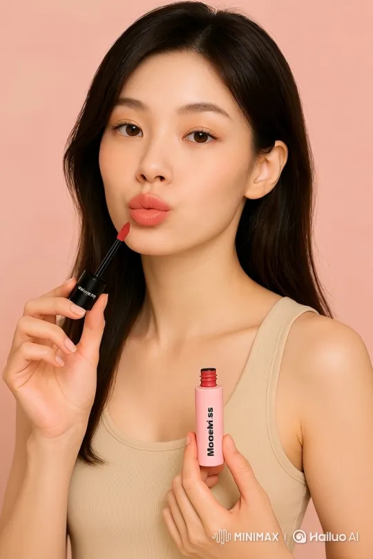MooeKiss Lipstick Commercial with Graceful Model – AI Generated Video | Hailuo AI