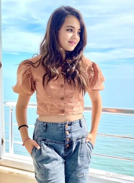 Young Woman Enjoying Serene Seaside View – AI Generated Video | Hailuo AI