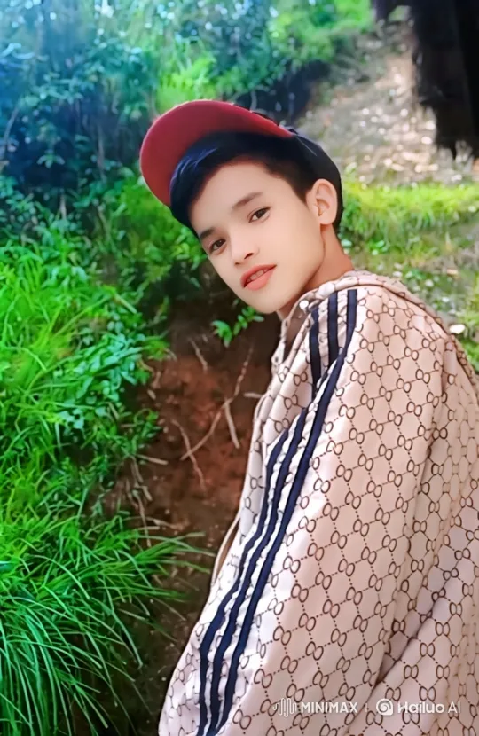 Young Person Smiles Gently Amidst Nature – AI Generated Video | Hailuo AI
