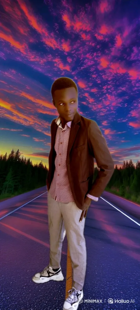 Young Man in Dramatic Skyline - Fashionably Dressed and Reflective – AI Generated Video | Hailuo AI