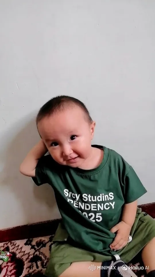 Child's Innocent Smile Captured on Camera – AI Generated Video | Hailuo AI