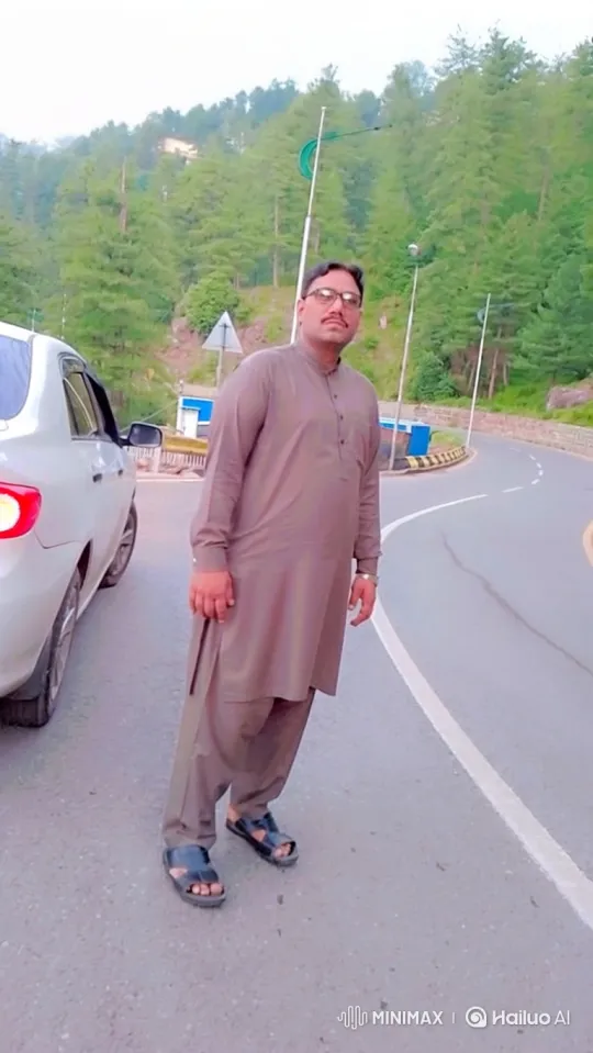 Man Enters Car, Drives Away on Forest Road – AI Generated Video | Hailuo AI