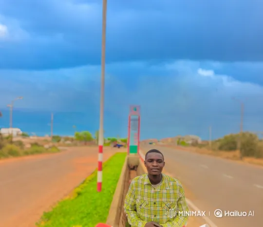 Tranquil Man Amidst Empty Road and Cloudy Sky – AI Generated Video | Hailuo AI