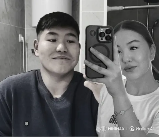 Young Couple Shares Intimate Moment in Bathroom Selfie – AI Generated Video | Hailuo AI