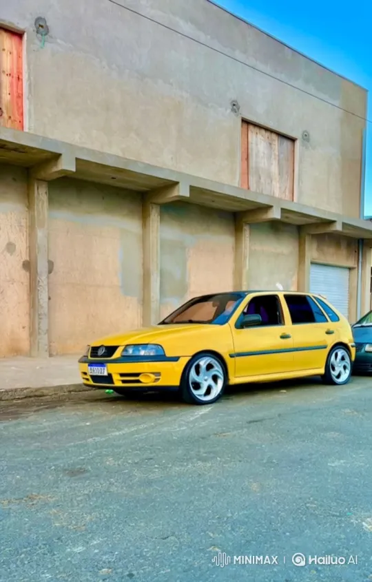 Custom Yellow Hatchback Lowers on Air Suspension – AI Generated Video | Hailuo AI