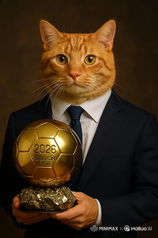 Cat Ballon d'Or Winner's Dance Celebration – AI Generated Video | Hailuo AI