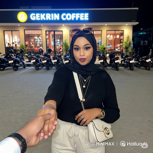 Woman Invites Viewers to Join Her at Gekrin Coffee Shop – AI Generated Video | Hailuo AI