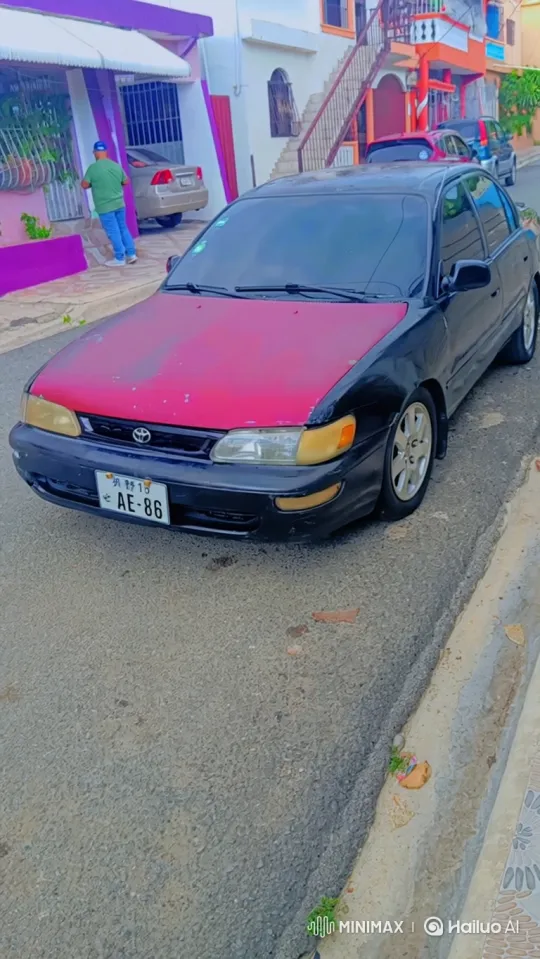 Black Sedan Lowers on Residential Street – AI Generated Video | Hailuo AI