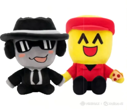 Plush Toys Jump in Delight with Linked Hands – AI Generated Video | Hailuo AI