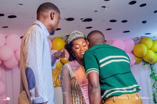 Young Woman's Joyful Birthday Celebration – AI Generated Video | Hailuo AI