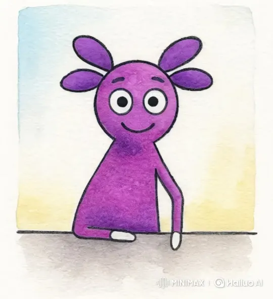 Gentle Awakening of a Watercolor Creature – AI Generated Video | Hailuo AI