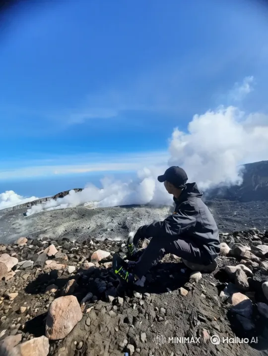 Volcano Summit to Earth's View in Space – AI Generated Video | Hailuo AI