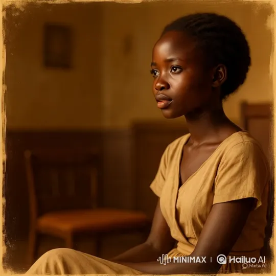Young Black Woman's Journey from Contemplation to Serene Acknowledgment – AI Generated Video | Hailuo AI