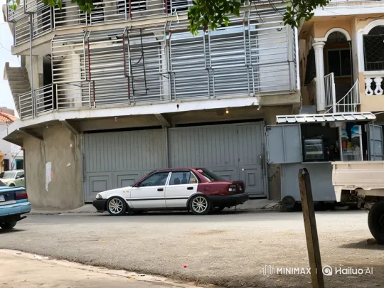 Urban Scene: Slow Push-In on Customized Sedan and Building – AI Generated Video | Hailuo AI