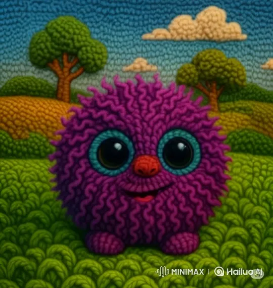 Animated Crochet Plushie in Sunset Serenity – AI Generated Video | Hailuo AI