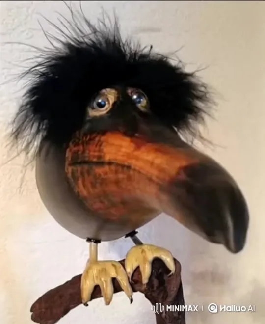 Bird-like Sculpture Transforms into Dying Man, Turns into Bell Pepper – AI Generated Video | Hailuo AI