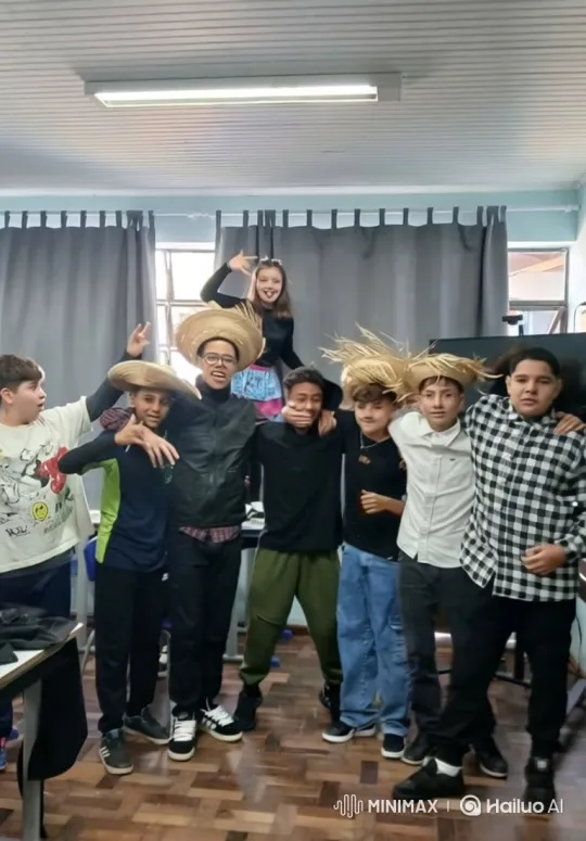 Young Friends Share a Friendly Kiss in Cheerful Group Setting – AI Generated Video | Hailuo AI