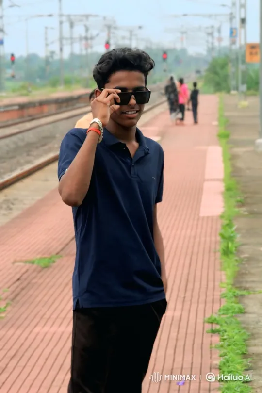 Young Man Boards and Pilots Helicopter on Train Tracks – AI Generated Video | Hailuo AI