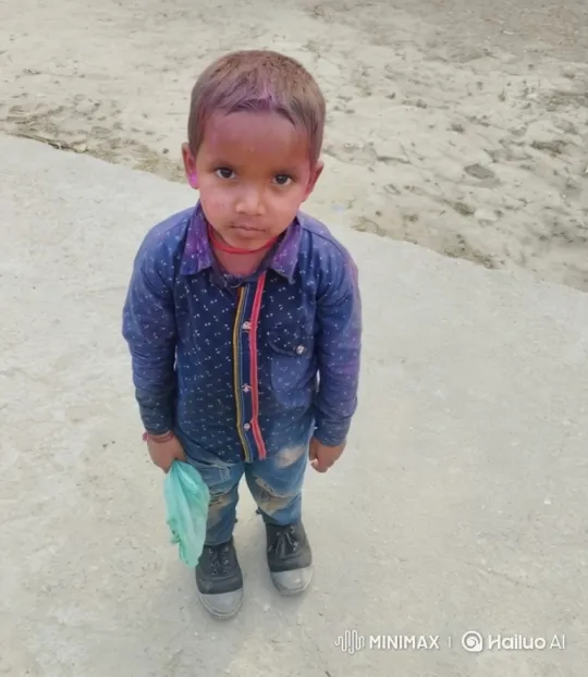 Young Boy Watches Helicopter from Dusty Ground – AI Generated Video | Hailuo AI