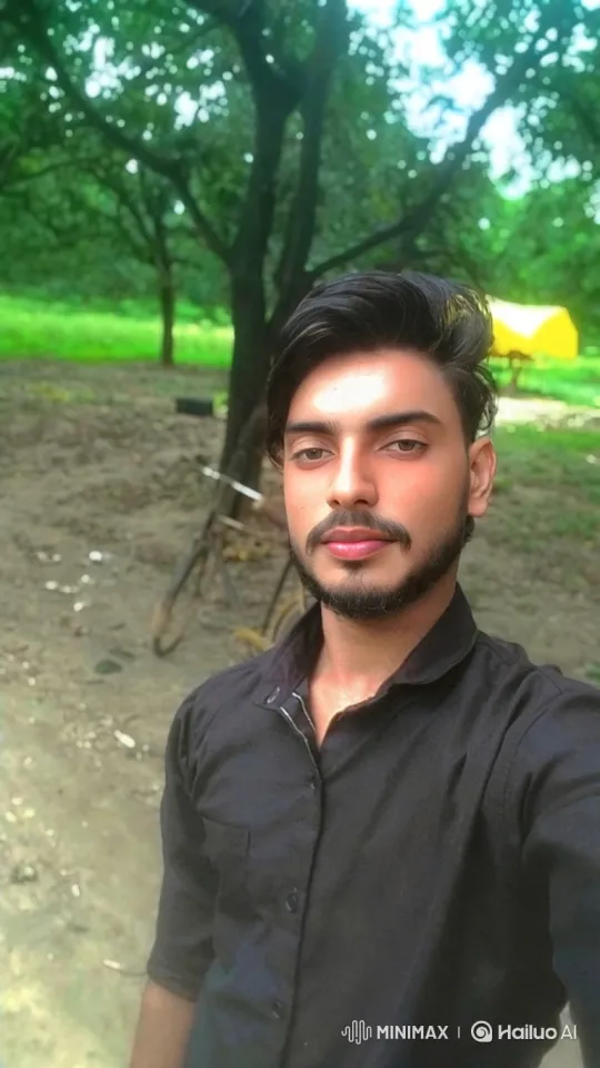 Young Couple Shares Silent Connection in Golden Hour Park – AI Generated Video | Hailuo AI
