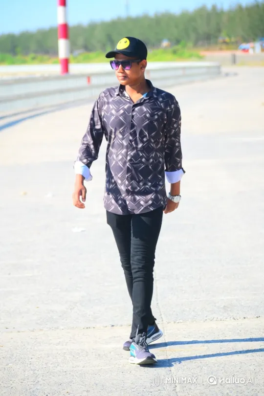 Young Man Walking on Coastal Pier Amidst Serene Landscape – AI Generated Video | Hailuo AI