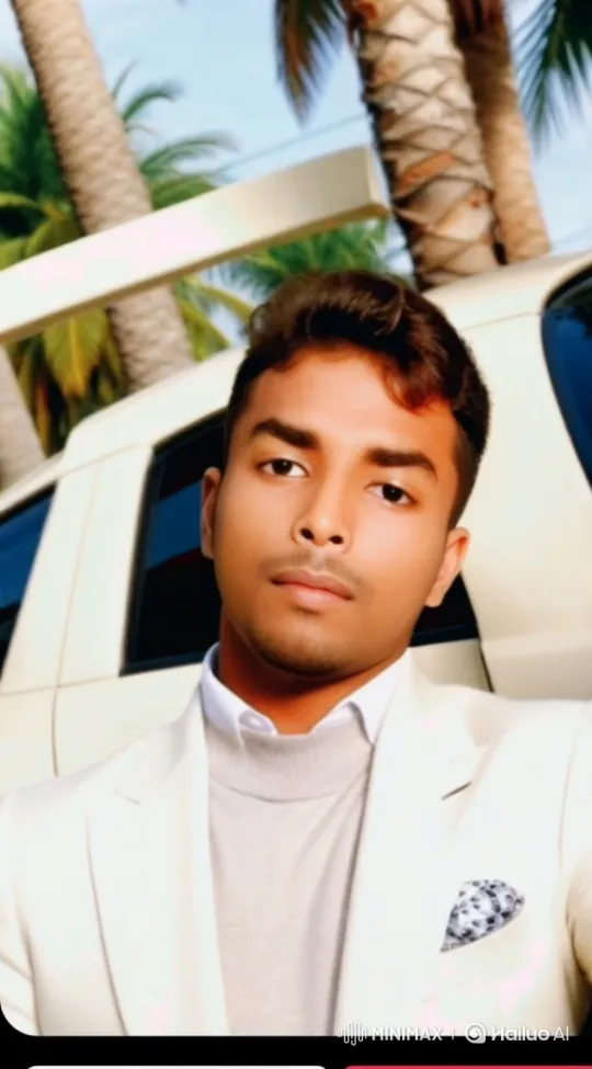 Young Man in White Blazer with Confident Smile – AI Generated Video | Hailuo AI