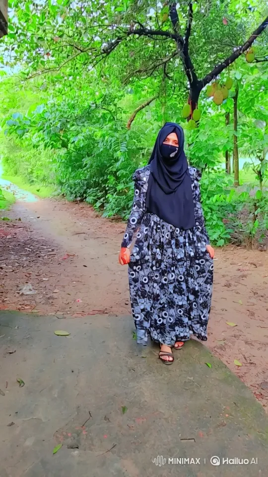 Woman in Traditional Dress Drives Lamborghini in Village – AI Generated Video | Hailuo AI