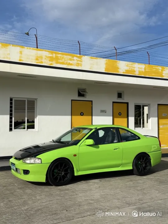 Modified Lime Green Coupe with Air Suspension Demonstration – AI Generated Video | Hailuo AI