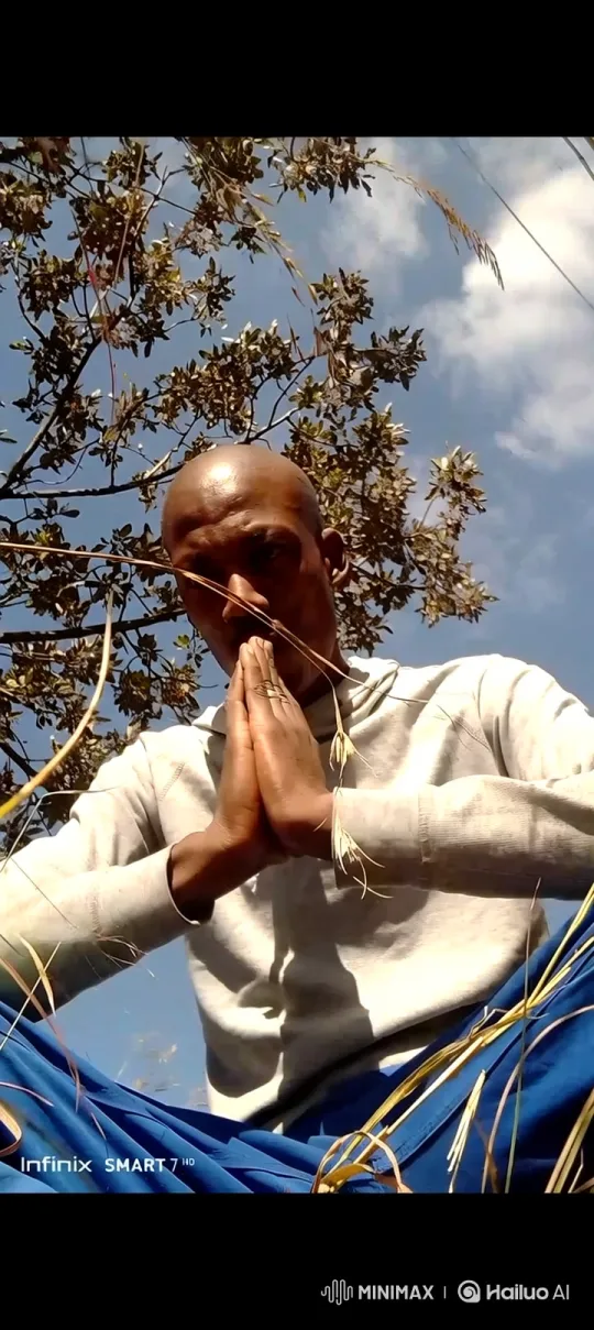Bald Man Meditates Under Tree with Serene Expression – AI Generated Video | Hailuo AI