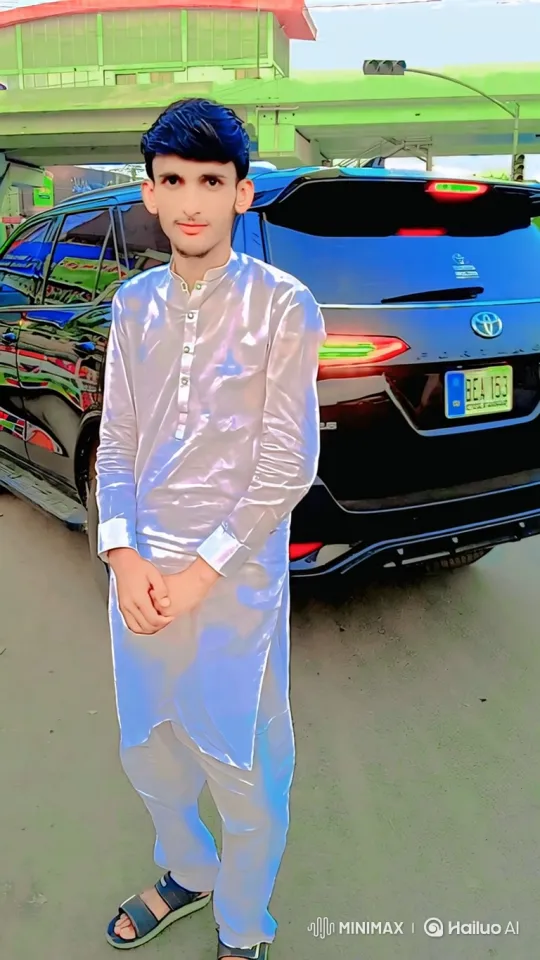 Young Man in Calm Stance by Polished SUV – AI Generated Video | Hailuo AI