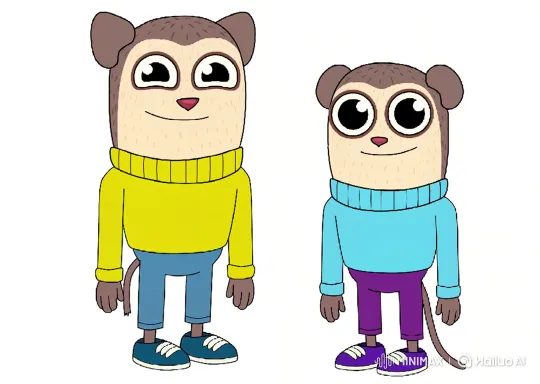 Friendly Ferrets Embrace in Heartwarming Hug – AI Generated Video | Hailuo AI