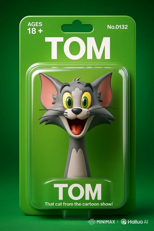 Tom the Cat Action Figure Unboxing Video – AI Generated Video | Hailuo AI