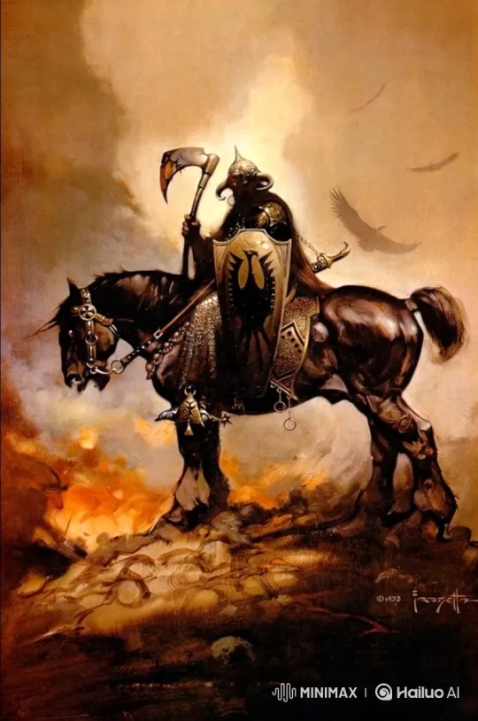 Dark Warrior on a Charred Battlefield – AI Generated Video | Hailuo AI