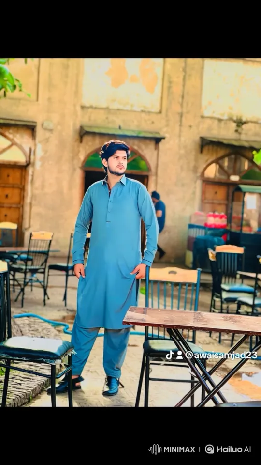 Young Couple Shares Silent Connection in Golden Hour Courtyard – AI Generated Video | Hailuo AI