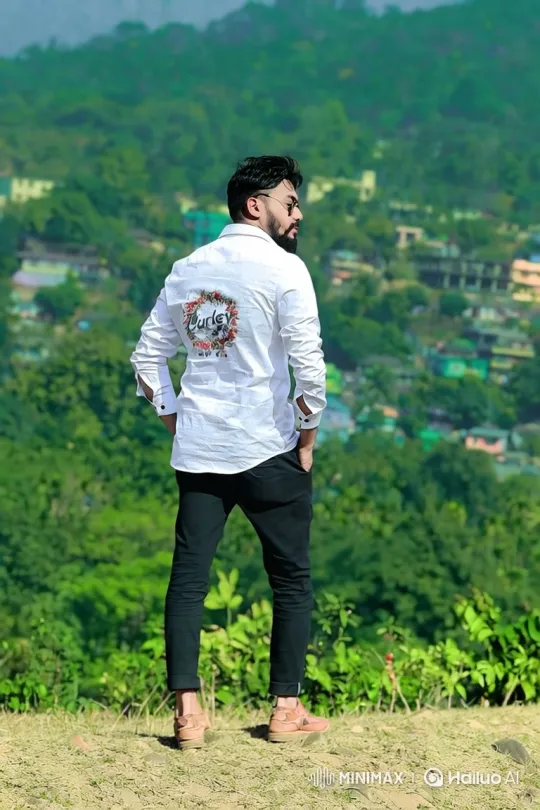 Young Man Pilots Luxury Helicopter Over Lush Hills – AI Generated Video | Hailuo AI