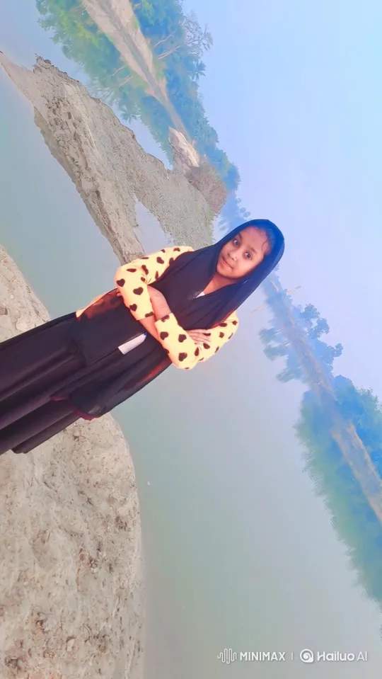 Young Girl and Cow Walk Through Tranquil Rural Landscape – AI Generated Video | Hailuo AI