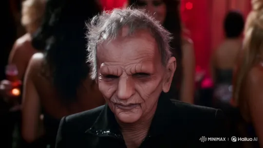 Sofia Vergara Unmasks as Old Man at Burlesque Party – AI Generated Video | Hailuo AI