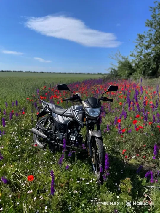 Earth from Space: Motorcycle in Wildflowers to Global View – AI Generated Video | Hailuo AI